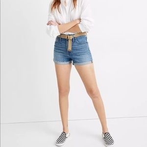 Madewell High-Rise Denim Shorts in Malden Wash Item AJ237 NWT Size 24
